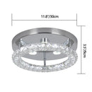 Axyaa Crystal LED Chrome Ceiling Lamp Small Chandelier Stainless Steel Lighting Fixtures