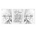Islamic Ayat Al Kursi Canvas Painting, Gray Floral Print Wall Art by Axyaa