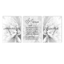 Islamic Ayat Al Kursi Canvas Painting, Gray Floral Print Wall Art by Axyaa