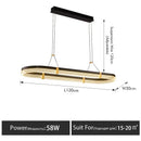 Axyaa Acrylic LED Pendant Lights for Dining Table Chandeliers