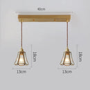 Axyaa Nordic Copper LED Pendant Light with Knob Switch for Bedroom Dinning Living Room