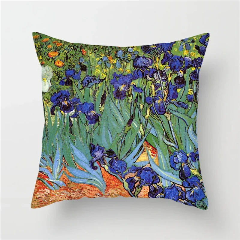 Axyaa Van Gogh Mandala Floral Throw Pillow Cover for Home Decor