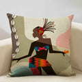 Axyaa African Ladies Decorative Pillow Case for Fashionable Home Decor