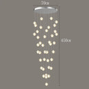Axyaa Crystal Stair Chandelier: Modern LED Ceiling Lamp for Living Room