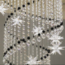 Axyaa Luxury Modern Crystal Chandelier for Staircase, LED Large Living Room Hallway Decor