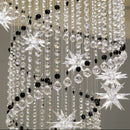Axyaa Modern Crystal Chandelier for Staircase Luxury Home Decor Lightning