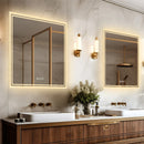 Axyaa 800x800mm Square LED Bathroom Mirror with Anti-Fog & Memory Function