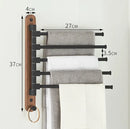 Axyaa Rotating Towel Rack and Tissue Storage for Bathroom, Space-Saving Towel Pole