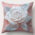 Pink Roses Butterflies Pillow Covers - Axyaa Home Decor