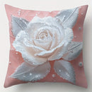 Pink Roses Butterflies Pillow Covers - Axyaa Home Decor