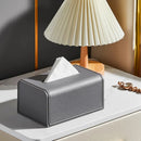 Axyaa Waterproof Leather Tissue Box Cover Napkin Holder for Home, Car, Office