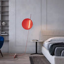 Axyaa Red Sun Art Floor Lamp: Minimalist Design for Living Room & Bedroom