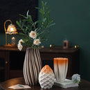 Axyaa Geometric Ceramic Vase Colorful Stripes Flower Arrangement Home Decor