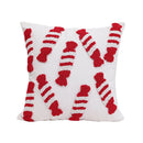 Axyaa Christmas Embroidered Crutches Pillow Cover - Festive Throw Cushion Case
