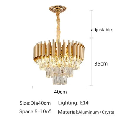 Luxury Crystal Chandelier for Modern Living Room, Bedroom, and Dining Room by Axyaa