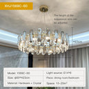 Axyaa Crystal Chandelier: Elegant LED Pendant Light for Luxury Dining Living Kitchen Bedroom