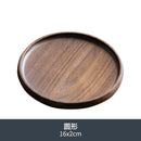 Axyaa Walnut Wood Tea Tray Small Kung Fu Tea Set Wood Partitioned Plate