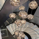 Axyaa Modern Staircase Chandeliers LED Pendant Lights for Living Room
