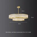 Axyaa Clear Glass Rod Linear Chandelier - Vintage Gold Lustre LED Lighting