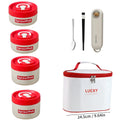 Axyaa Insulated Stainless Steel Lunch Box with Handle - Stackable Thermal Bento Box