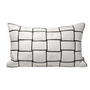 Axyaa Luxury Woven PU Leather Waist Pillow for Living Room Sofa, Soft Waist Cushion