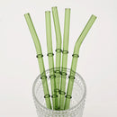 Axyaa Glass Straws Set of 4 with Cleaning Brush