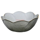 Axyaa Medium Glass Bowl, Household Tableware, Gold-Plated Fruit Salad Plate