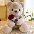 Axyaa Rose Bear Plush Doll Pillow - Valentine's Day Gift