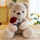 Axyaa Rose Bear Plush Doll Pillow - Valentine's Day Gift