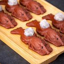 Axyaa Purple Clay Shrimp Plate - Dessert Dim Sum Sushi Serving Molecular Cuisine Tableware