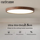 Axyaa Wood Grain Walnut LED Ceiling Light for Home, Bedroom, Dining Room, Living Room