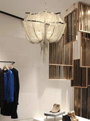 Axyaa Modern Tassels Chandelier | Iron Chain Hanging Light for Home LED