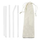 Axyaa Glass Straw Set with Brush | Reusable Drinking Straws for Cocktails & Smoothies