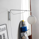 Axyaa Chrome LED Wall Lamp with Rotatable Arm - Minimalist Design
