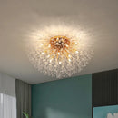 Axyaa Nordic Dandelion Crystal Ceiling Light for Romantic Home Décor