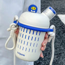 Axyaa Kids Stainless Steel Insulated Straw Cup - Double Drink Thermos
