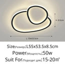 Axyaa Minimalist LED Ceiling Lamp Dimmable Remote Control Creative Chandelier