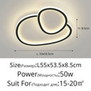 Axyaa Minimalist LED Ceiling Lamp with Remote Control Dimmable Creative Chandelier Light