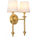 Axyaa Europe Vintage Fabric Wall Lamps Iron LED Indoor Sconces Bedroom Living Room Fixtures