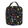Axyaa Colorful Puzzle Piece Lunch Bag - Water-resistant Thermal Bento Tote