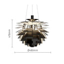 Axyaa Nordic Chiba Chandelier LED Pendant Light, Postmodern Aluminum Design