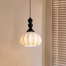 Axyaa Silk & Wood Pendant Lamp - Elegant Home Lighting for Dining, Kitchen & Bedroom