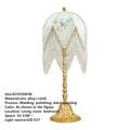 Axyaa French Table Lamp Retro Living Room Bedroom Villa Tassels Desk Light