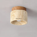 Axyaa Yellow Cave Stone Ceiling Lamp - Wabi-sabi Inspired LED Light for Home Decor