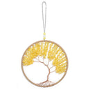 Axyaa 7 Chakra Agate Dream Catcher Moon Gemstone Wind Chime Home Decor
