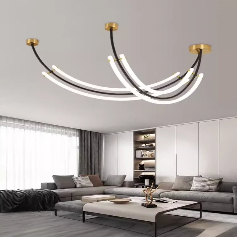 Axyaa Modern LED Pendant Chandeliers for Living Room Dining Room Indoor Lighting