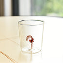 Axyaa 3D Animal Glass Cup, 350ml, Christmas Theme, Cartoon Animal Shape