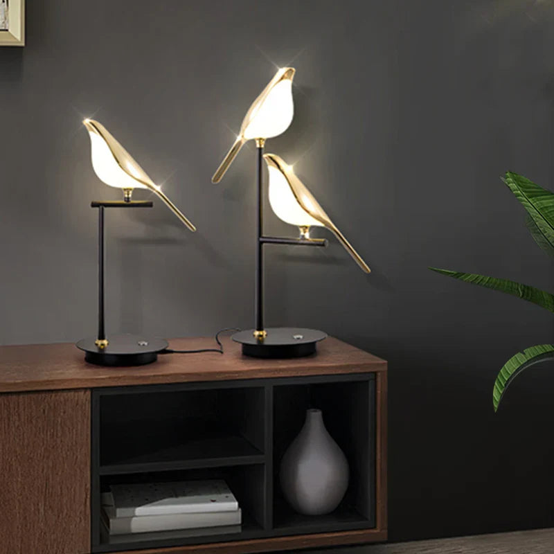 Axya Magpie Bird LED Table Lamp for Home Decor