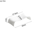 Axyaa White Ceramic Pillow Plate Dessert Sushi Specialty Tableware