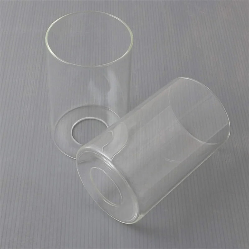 Axyaa Clear Glass Cylinder Lamp Shade for E27 E26 Socket Vanity Floor Chandelier